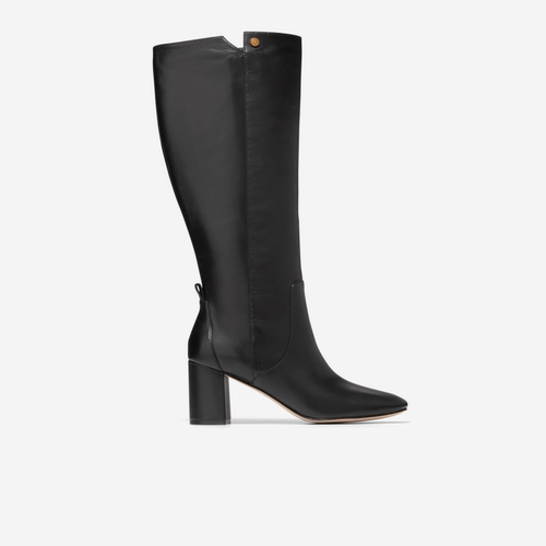 Cole Haan/可汗女方头高筒靴高跟鞋粗跟百搭舒适春秋时尚W26460