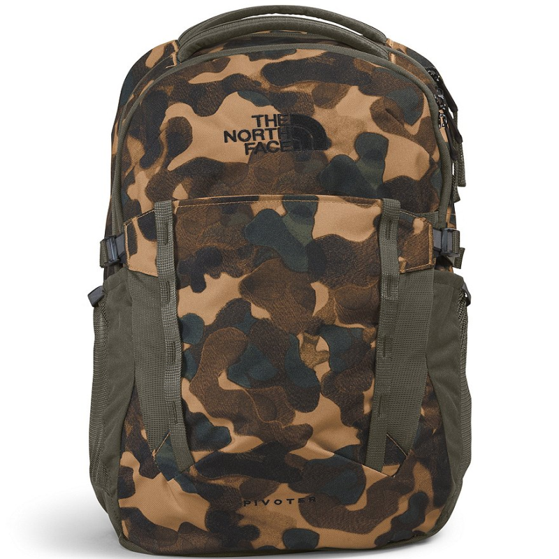 THE NORTH FACE/北面男背包Pivoter迷彩纹理印花双肩包书包旅行包