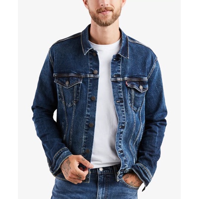 levi's早秋经典款直筒牛仔外套