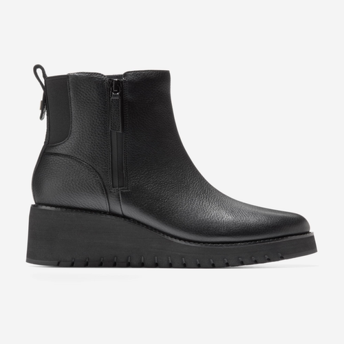 Cole Haan/可汗女坡跟防水中筒靴侧拉链耐磨百搭防滑春秋W28705