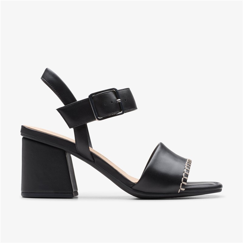 clarks其乐女鞋凉鞋高跟鞋露趾Siara65方跟一字扣时尚夏26176341