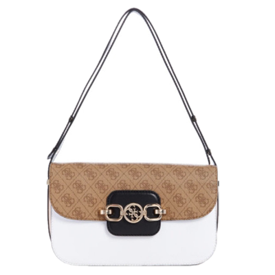 guess压花拼色金属逛街斜挎包