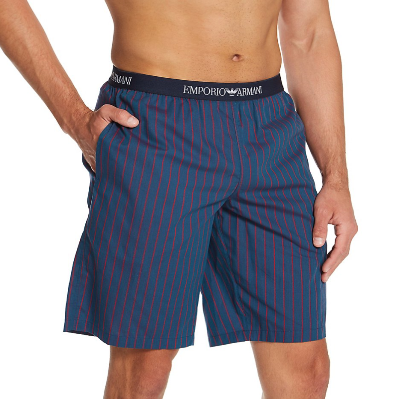 EMPORIO ARMANI/阿玛尼男子家居短裤运动休闲睡裤条纹正品1118273