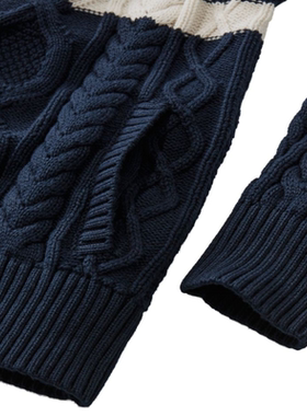 L.L. Bean/宾恩女士毛衣开衫拉链半高领长袖纯棉外穿正品TA520175