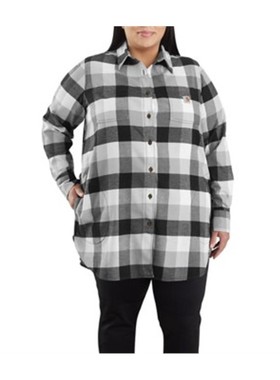 Carhartt/卡哈特女装衬衫长袖翻领宽松大码棉质休闲上衣104974