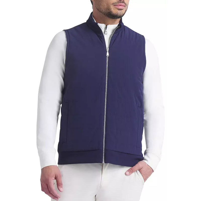 PUMA/彪马男马甲Clubhouse抓绒高尔夫背心秋冬季保暖立领外套夹克