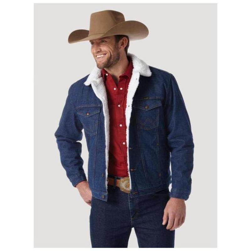 Wrangler/威格男式牛仔夹克温暖西式舒适翻领长袖休闲正品74255