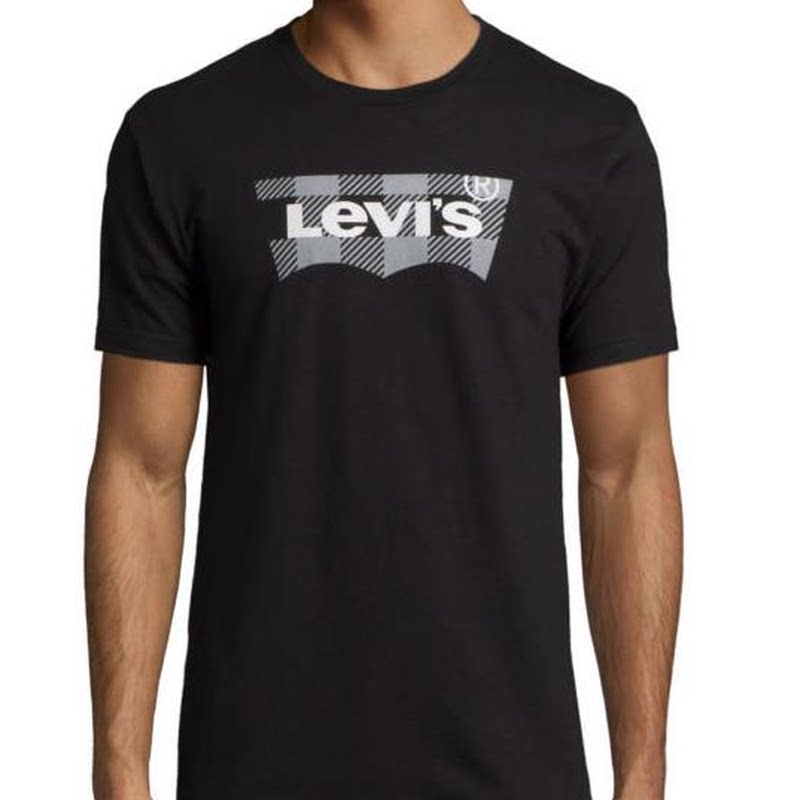 levis/李维斯男t恤套头打底外穿短袖百搭纯棉纯色胸前经典logo