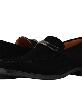 STACY ADAMS男乐福鞋低帮一脚蹬商务浅口翻毛皮复古轻便热销82526