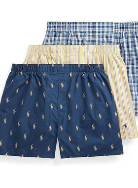 拉夫劳伦Ralph Lauren男内裤四角内裤短裤纯棉3条阿波罗裤家居裤