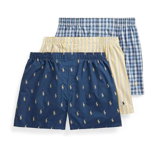 拉夫劳伦RALPH LAUREN男内裤平角四角格子家