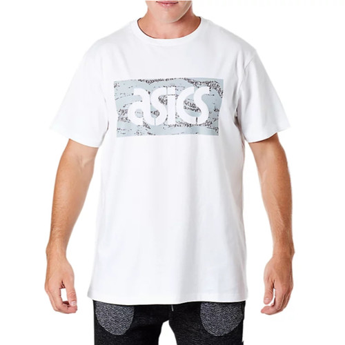 亚瑟士纯棉透气短袖圆领运动t恤