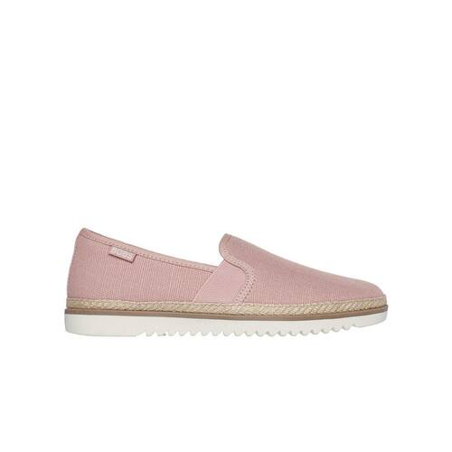 斯凯奇/Skechers女鞋帆布鞋一脚蹬平底鞋亚麻BOBS中口休闲114020