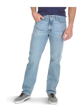 Wrangler/威格男裤牛仔裤长裤中腰直筒裤微弹5 口袋Flex棉质裤子