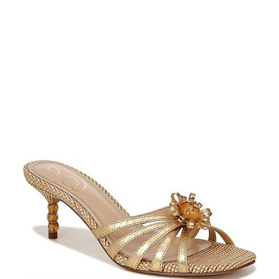 Sam Edelman女鞋粗跟露趾拖鞋高跟凉拖潮牌时尚皮质优雅春夏季