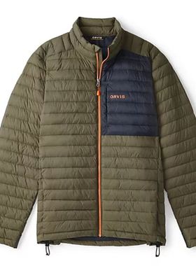 ORVIS男士棉服夹克户外男装轻薄外套DWR防水立领蓬松冲锋衣内胆