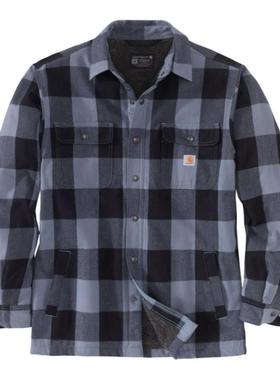 carhartt卡哈特男衬衫长袖格子软纯棉加绒秋冬正品35481-104911
