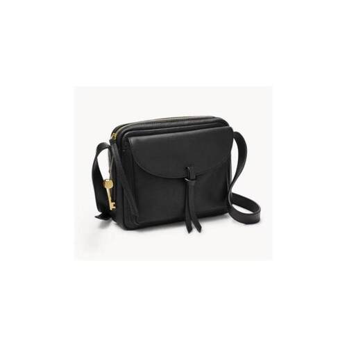 Fossil/化石女包斜挎包小方包百搭气质简约小巧黑正品72376460492