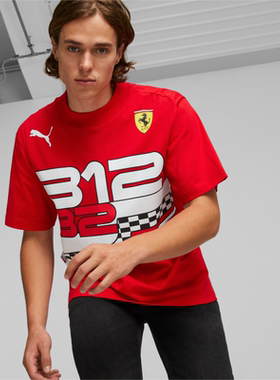 PUMA彪马男士运动休闲T恤F1法拉利车队个性短袖美国直邮535799