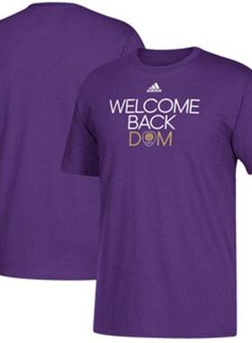 Adidas/阿迪达斯男T恤纯棉奥兰多队圆领短袖紫色球服正品3215648