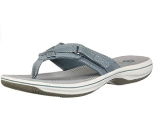 正品 Clarks 休閑舒適經典 人字拖夾趾條紋夏季 26139852 其樂女拖鞋