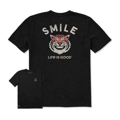 Life is good男士T恤短袖圆领夏季纯棉柔软舒适卡通吸汗美国直邮
