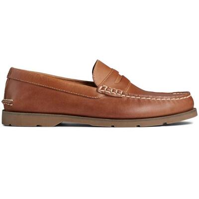 sperry商务风轻便牛皮平底乐福鞋