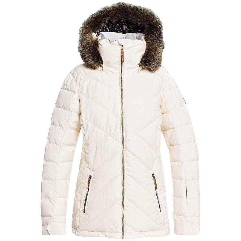 roxy女士羽绒夹克滑雪防水可拆卸透气隔热臀长保暖正品5800066