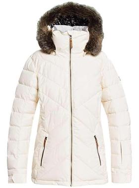 roxy女士羽绒夹克滑雪防水可拆卸透气隔热臀长保暖正品5800066