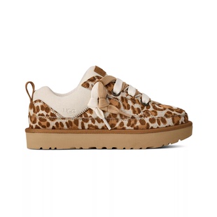UGG女鞋运动鞋Lo Lowmel豹纹小牛皮休闲鞋轻便春秋季单鞋美国直邮