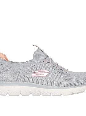 Skechers/斯凯奇女休闲鞋Summits针织一脚蹬运动缓震支撑春秋正品