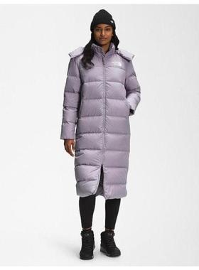 北面THE NORTH FACE女羽绒服冬季长款紫色鹅绒保暖正品NF0A4R3K