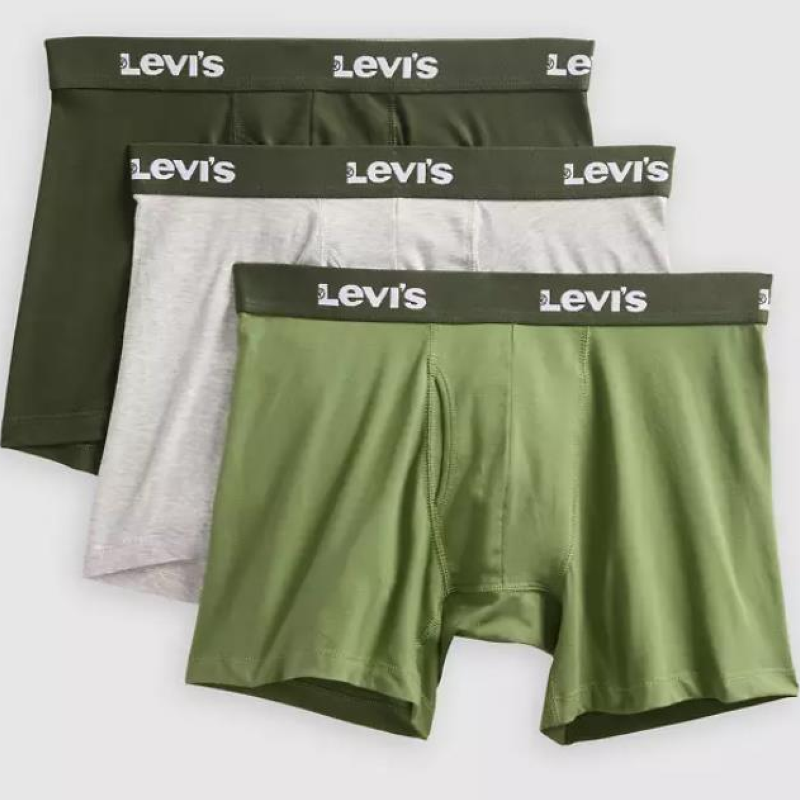Levi’s/李维斯男士内裤平角内裤四角裤3条装棉质防臭送男友礼物