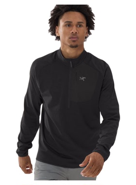 ARC'TERYX始祖鸟男款套头衫半拉链DELTA 1/2 ZIP打底T恤户外春秋