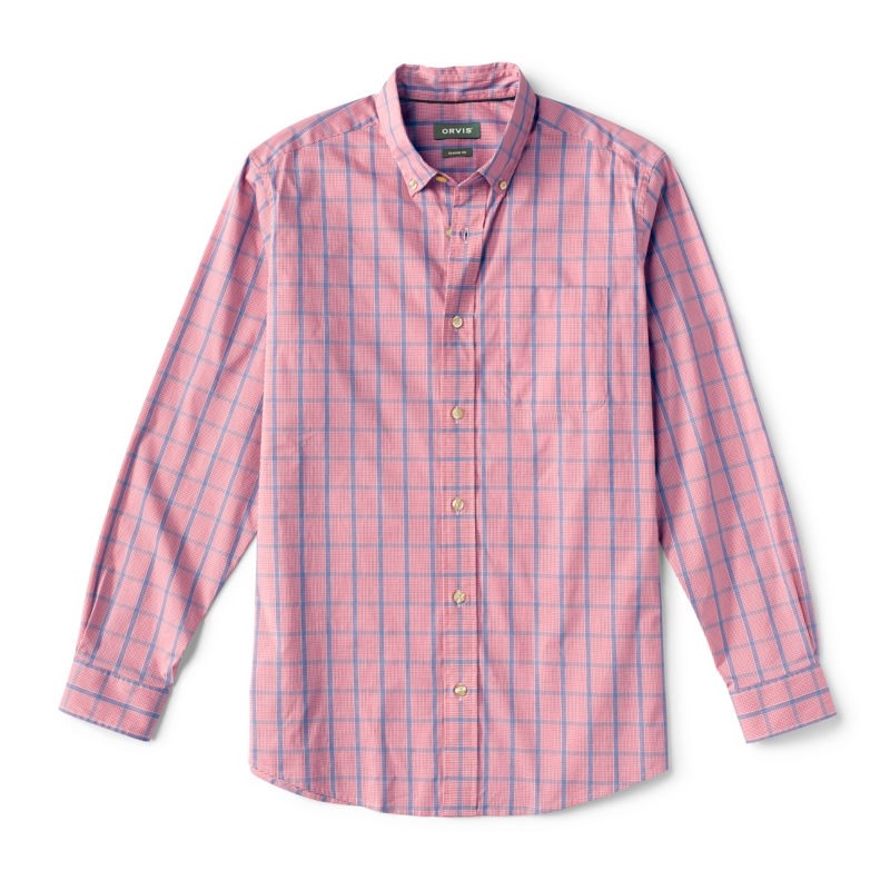 ORVIS男士衬衫方领长袖格子程序员春夏时尚亲肤户外舒适透气3HXK