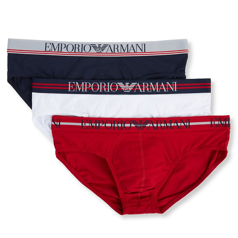 EMPORIO ARMANI/阿玛尼男子三角内裤短裤春夏新款3条正品2179308
