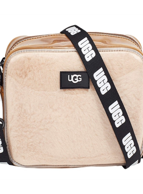 UGG女包斜挎包单肩包Janey ll透明珍妮羊皮包小方包拉链潮流新品
