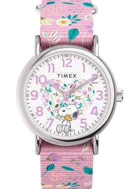 Timex/天美时手表可爱史努比38mm情人节礼物腕表WATCHTW2V77800