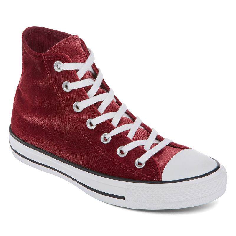 converse女高帮鞋休闲taylor all star板鞋系带平底绒面j815p