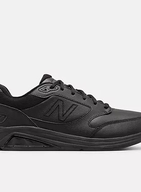 NEW BALANCE NB男运动休闲鞋小黑鞋真皮散步411正品499553