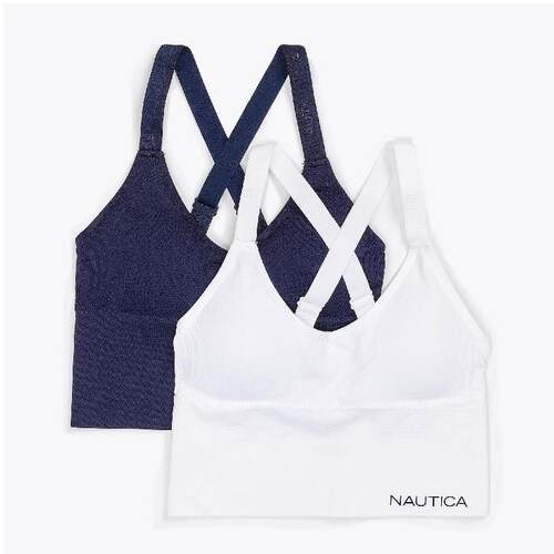 nautica/诺帝卡女文胸运动内衣一体式长款文胸2件装NT4096-2PKB