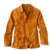 百搭春秋舒适正品 Orvis男士 夹克按扣山羊绒面革柔软保暖时尚 25F7