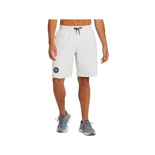 亚瑟士男子抽绳印花纯色运动短裤