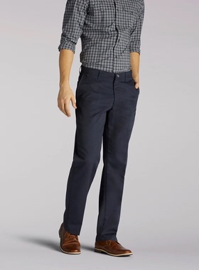 LEE/李男休闲裤长裤直筒纯色五口袋修身上班族百搭正品42831