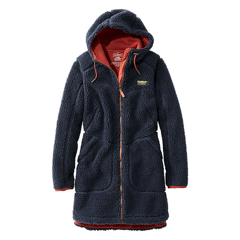 L.L.Bean/宾恩女夹克抓绒大衣连帽衫中长款连帽秋冬正品10634428
