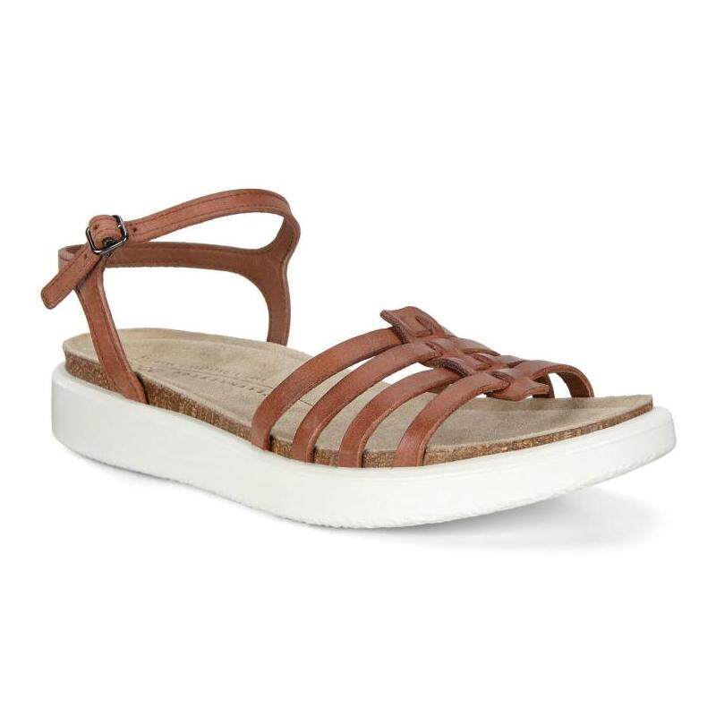 ecco/爱步女凉鞋皮质露趾罗马鞋休闲舒适轻便夏季百搭直邮271833