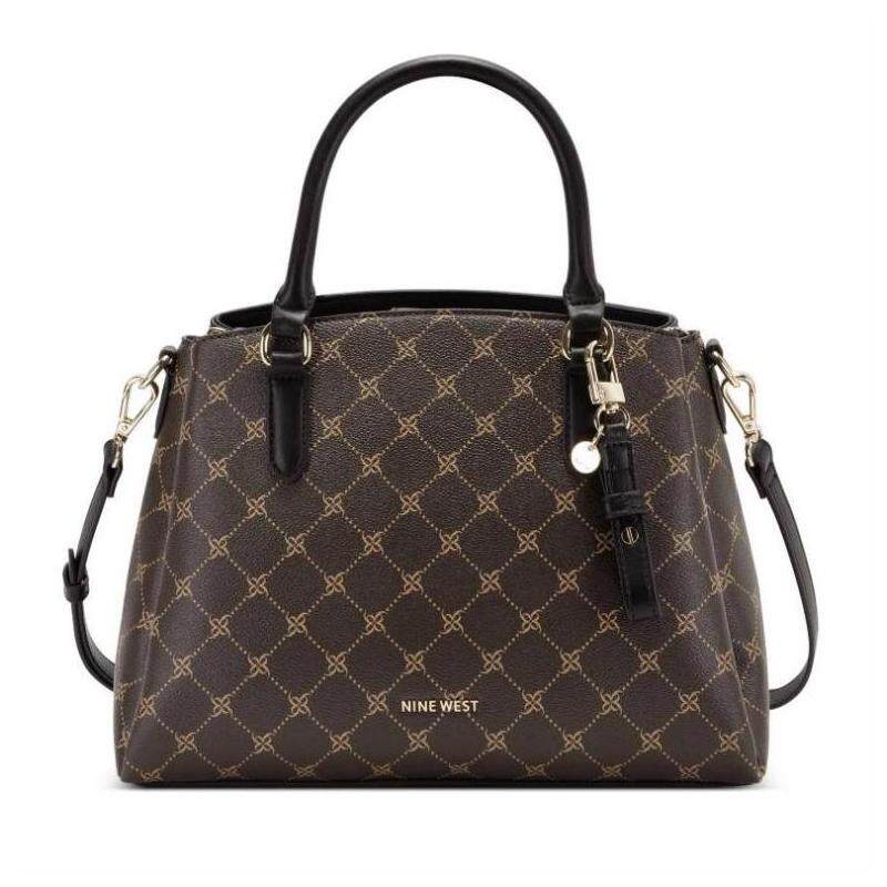 nine west/玖熙女手提包气质轻奢大包宴会格纹简约斜挎正品nw828