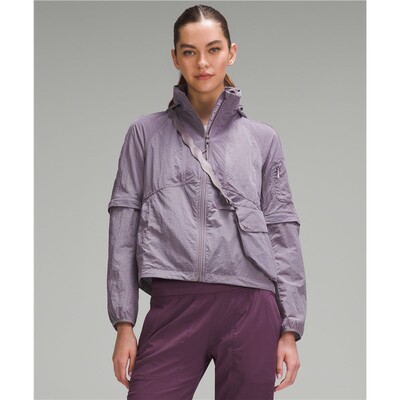 Lululemon露露乐蒙女子外套夹克衫连帽瑜伽服宽松春夏舒适LW4BU0S
