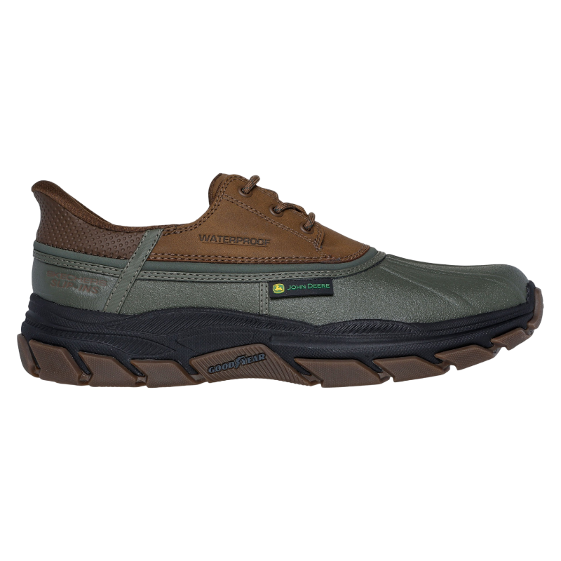 Skechers/斯凯奇男鞋猎鸭鞋一脚蹬户外防水弹力鞋带易穿脱工作鞋