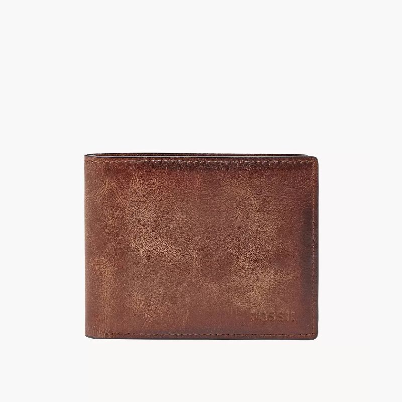 Fossil/化石男钱包两折短款皮质简约商务便携正品ML3681200